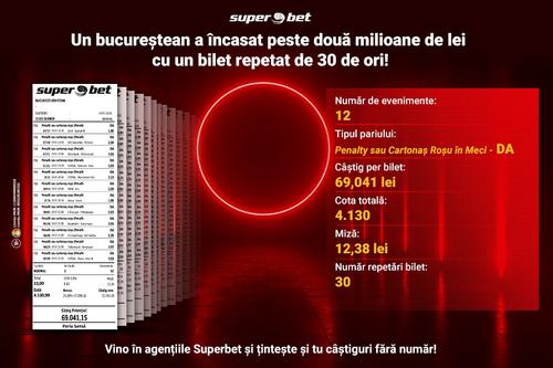Un bucureștean a câștigat la Superbet 423.000 de euro! E cel mai mare câștig din istoria pariurilor sportive din România