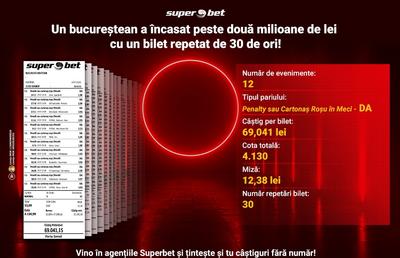 Un bucureștean a câștigat la Superbet 423.000 de euro! E cel mai mare câștig din istoria pariurilor sportive din România
