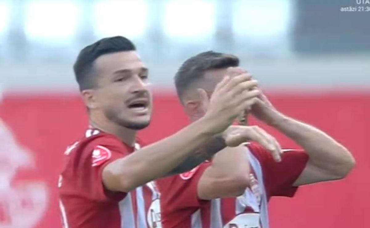 FOTO Matheus Mascarenhas, fault dur la Jonathan Rodriguez în Sepsi - FCU Craiova