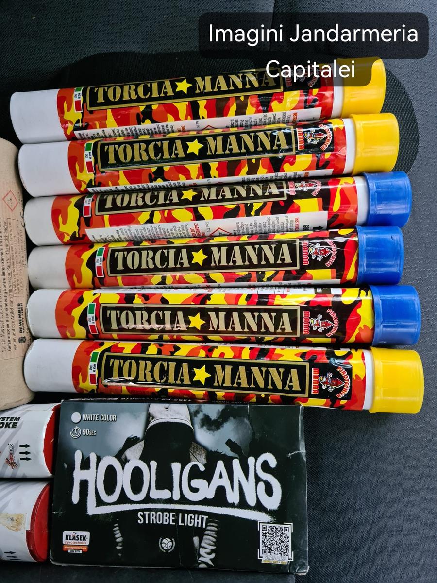 Materialele pirotehnice descoperite de jandarmi înainte de Dinamo - Petrolul Pregăteau bombardamentul! Ce au găsit jandarmii pe „Arcul de Triumf” înainte de Dinamo - Petrolul