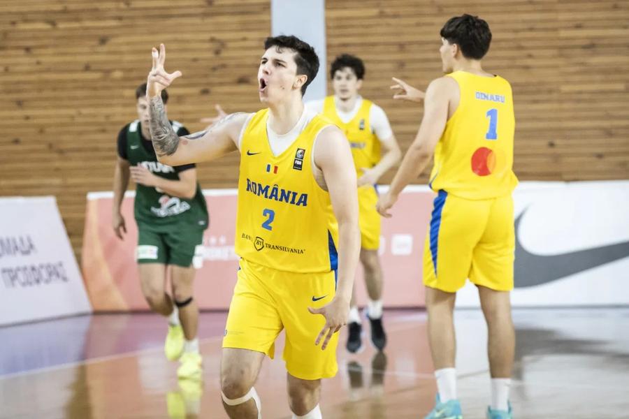 Tudor Șomăcescu, căpitanul tricolorilor/Foto: fiba.basketball România s-a menținut în prima divizie a Campionatului European U20 de baschet » Președintele FRB l-a lăudat pe căpitanul tricolorilor