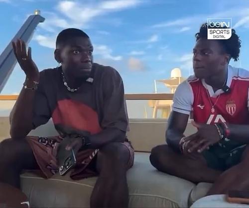 Paul Pogba, stânga, împreună cu  youtube-rul IShowSpeed / Foto: captură