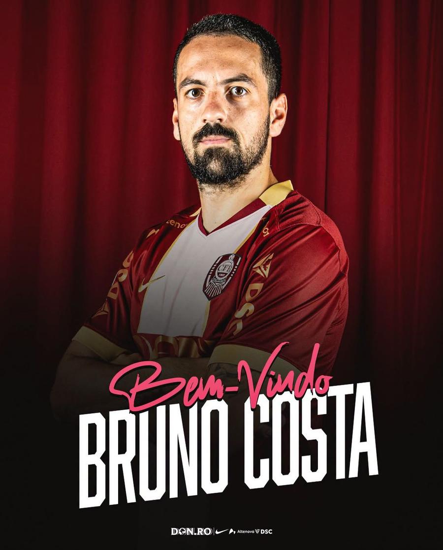 CFR Cluj l-a prezentat oficial pe Bruno Costa / Foto: Facebook CFR Cluj Dublul campion cu FC Porto a fost prezentat oficial de CFR Cluj