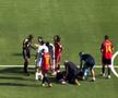 Messi îi face semn arbitrului să se uite spre Tagliafico, care se zvârcolea pe gazon
