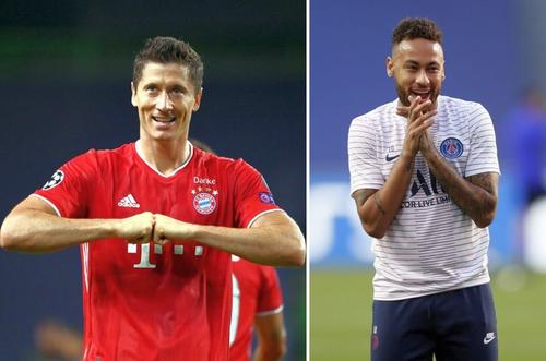 Robert Lewandowski (stânga) și Neymar (dreapta) // foto: Guliver/gettyimages