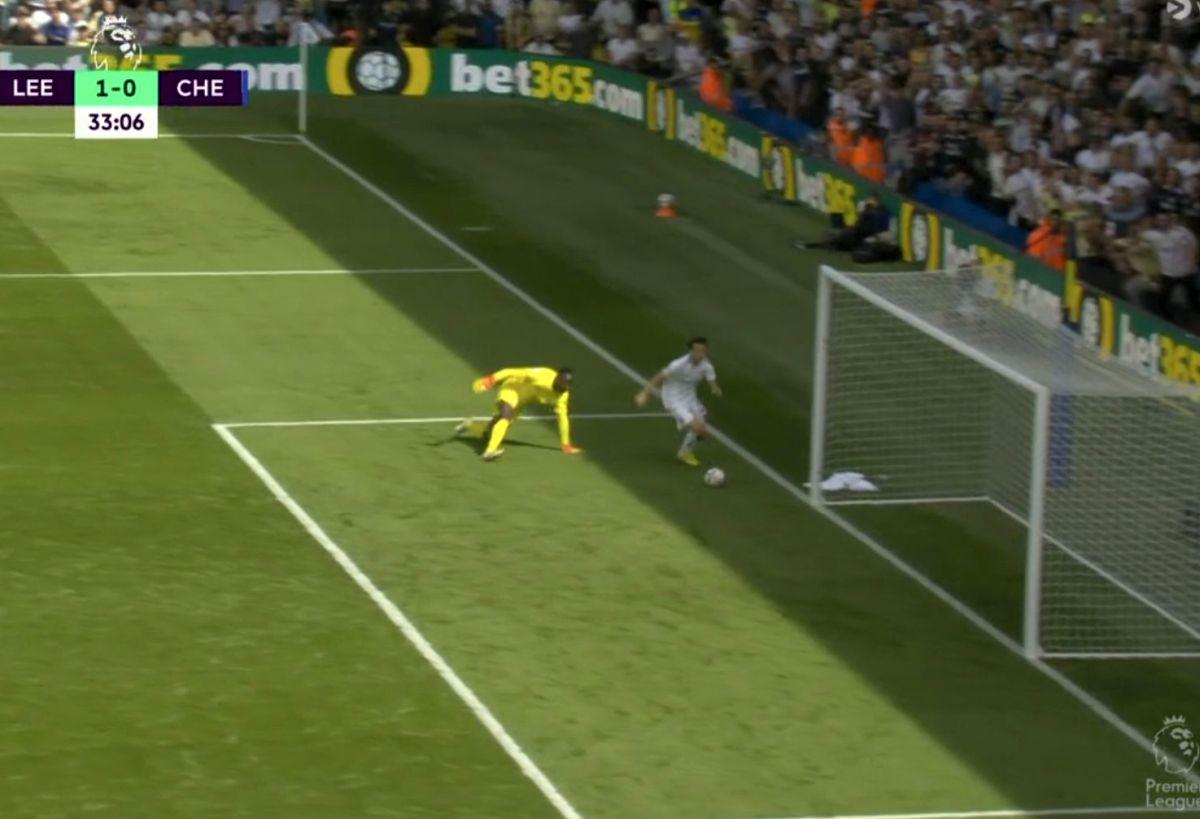 Gafa lui Edouard Mendy din Leeds - Chelsea