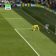 Gafa lui Edouard Mendy din Leeds - Chelsea  / Captură Twitter