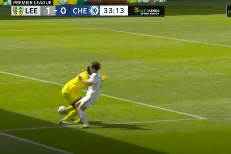 Gafa lui Edouard Mendy din Leeds - Chelsea  / Captură Twitter