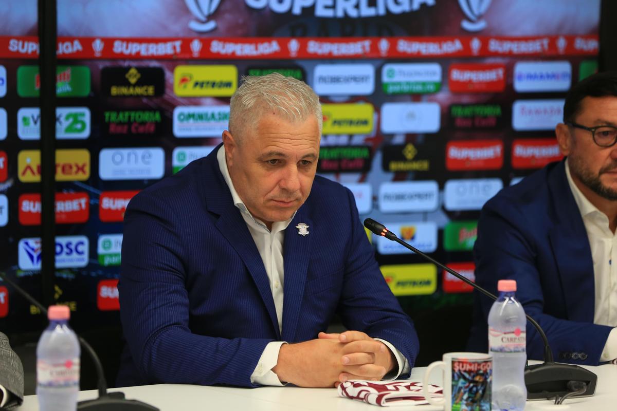 Marius Șumudică, prezentat la Rapid într-o conferință de presă