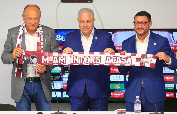 Marius Șumudică, prezentat la Rapid în cadrul unei conferințe de peste o oră: „Domnul Șucu m-a surprins cu o întrebare. N-am mai întâlnit așa ceva până acum”