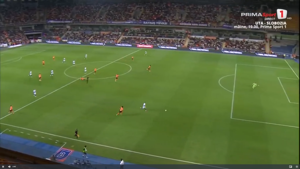 Fază-școală din aut! Așa a marcat Craiova golul 2 cu Basaksehir, în play-off-ul de Conference League