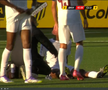 Tidiane Keita s-a accidentat în Hacken - CFR Cluj. FOTO: captură Prima Sport