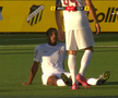 Tidiane Keita s-a accidentat în Hacken - CFR Cluj. FOTO: captură Prima Sport