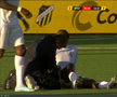 Tidiane Keita s-a accidentat în Hacken - CFR Cluj. FOTO: captură Prima Sport