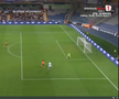 Golul lui Mora din Basaksehir - Universitatea Craiova. FOTO: captură Prima Sport