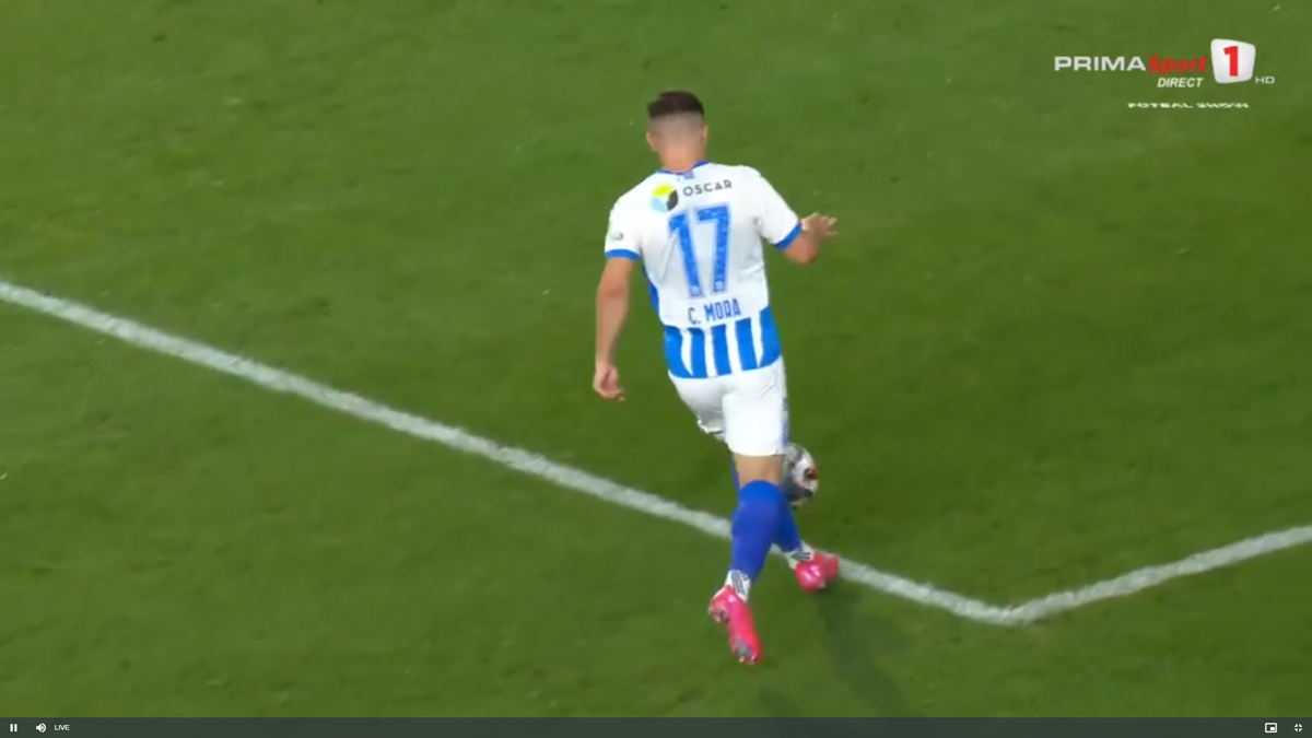 Fază-școală din aut! Așa a marcat Craiova golul 2 cu Basaksehir, în play-off-ul de Conference League