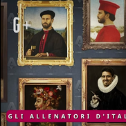 În galeria pictorilor, Fabio Grosso (Fiorentina) e Perugino, iar Fabio Pisacane (Cagliari) e Luca Giordano / Foto: La Gazzetta dello Sport