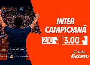 COTA ULTRA DROP: Inter campioană în Serie A, de la 2.10 la cota 3.00