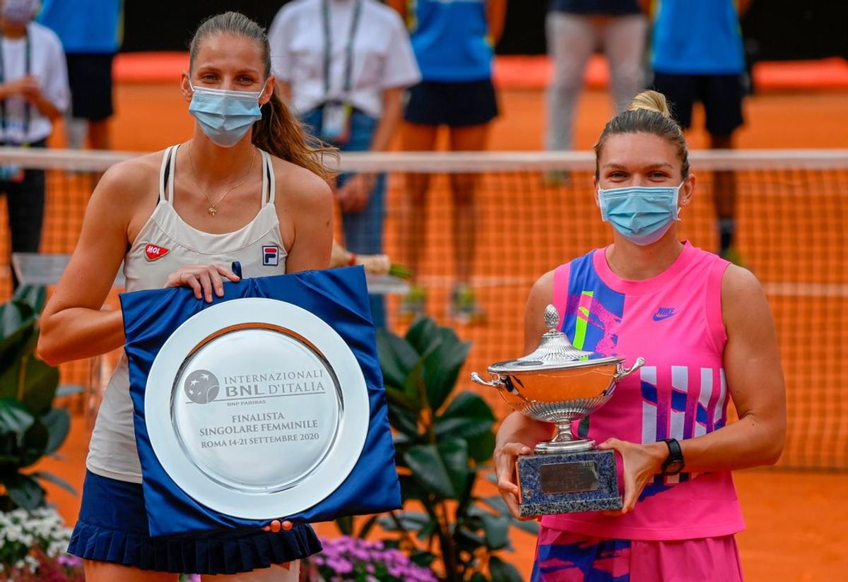 Simona Halep - Karolina Pliskova 6-0, 2-1. VIDEO + FOTO Halep cucerește titlul de la Roma, profitând de abandonul adversarei