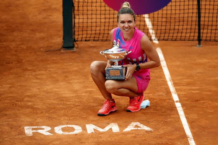 Halep a învins-o pe Pliskova și a cucerit trofeul de la Roma. Sursă foto: Guliver/Getty Images