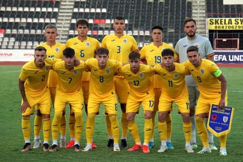 Naționala U21 a României, înainte de meciul cu Albania. 
Foto: Facebook @ Echipa națională