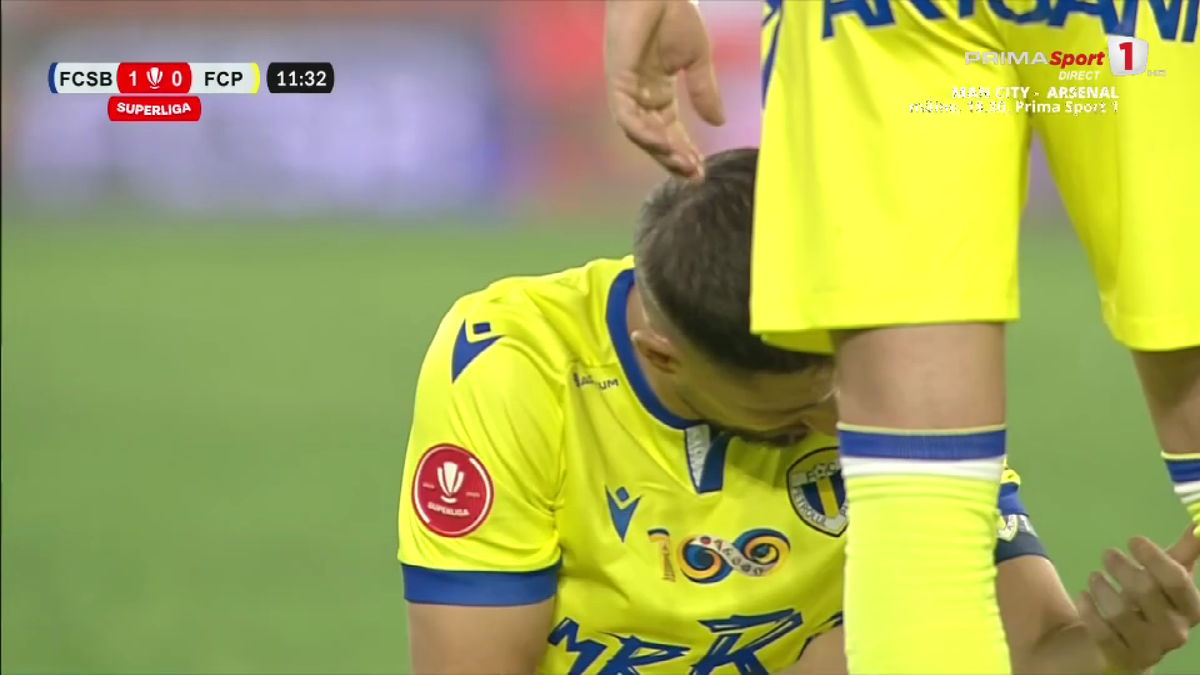 Două accidentări în 14 minute în FCSB - Petrolul! » Și-au pierdut cel mai bun om în startul meciului