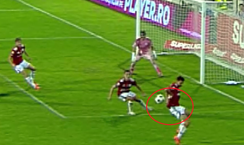Penalty cerut de Craiova la meciul cu Oțelul / foto: captură Digi Sport