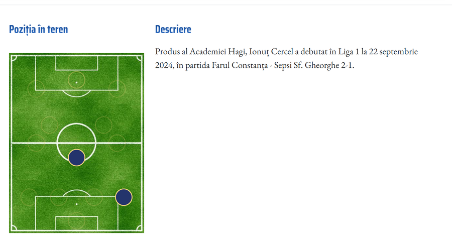 Și Farul îl prezenta pe site-ul oficial pe Cercel ca un mijlocaș-fundaș FCSB mai are o soluție pentru regula U21
