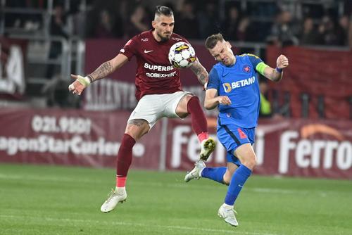 Marko Dugandzic (stânga) și Darius Olaru (dreapta), în Rapid - FCSB / Foto: Imago Images