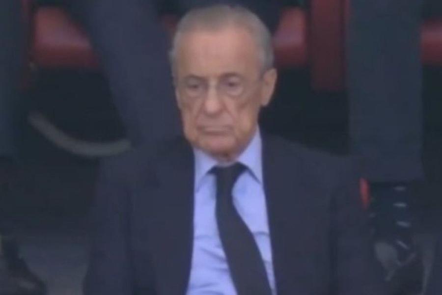 Florentino Perez, deranjat de prezența lui Enrique Riquelme în loja VIP de pe „Metropolitano” / sursă foto: X Farsă de proporții pentru Florentino Perez » Președintele Realului s-a trezit cu cel mai mare dușman în lojă la derby-ul Madridului