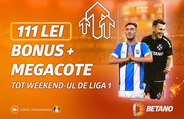 Am crescut cotele! Cea mai tare etapă din Liga 1 beneficiază în întregime de MegaCote pe Betano!