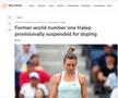Site-urile ziarelor de sport din întreaga lume o pun pe Simona Halep pe prima pagină