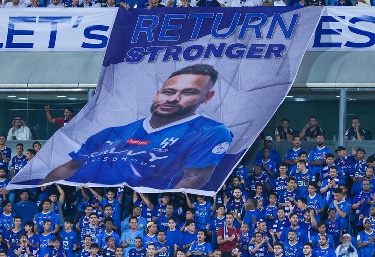 Pe teren și în tribune, Neymar a fost în gândurile celor de la Al Hilal / Sursă foto: facebook.com/AlhilalFC