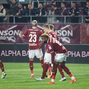 Aaron Boupendza în Rapid - Farul, în runda 13 din Superliga / foto: Ionuț Iordache