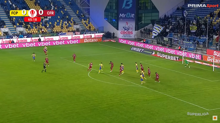 Preluarea lui Chică-Roșă din Petrolul - CFR Cluj. FOTO: captură Prima Sport