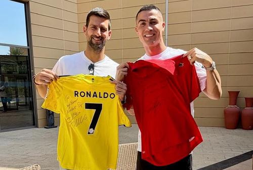 Cristiano Ronaldo și Novak Djokovic. Foto: Instagram