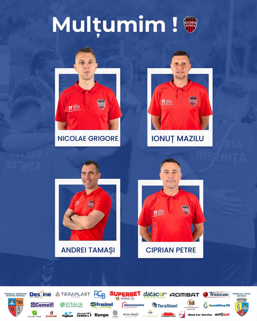 Gloria Bistrița s-a despărțit de Nicolae Grigore Nicolae Grigore s-a despărțit de clubul din Liga 2: „Colaborarea s-a încheiat!”