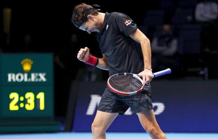 Dominic Thiem (3 ATP, 27 de ani) l-a eliminat pe Novak Djokovic (33 de ani) în semifinalele de la Turneul Campionilor, foto: Guliver/gettyimages