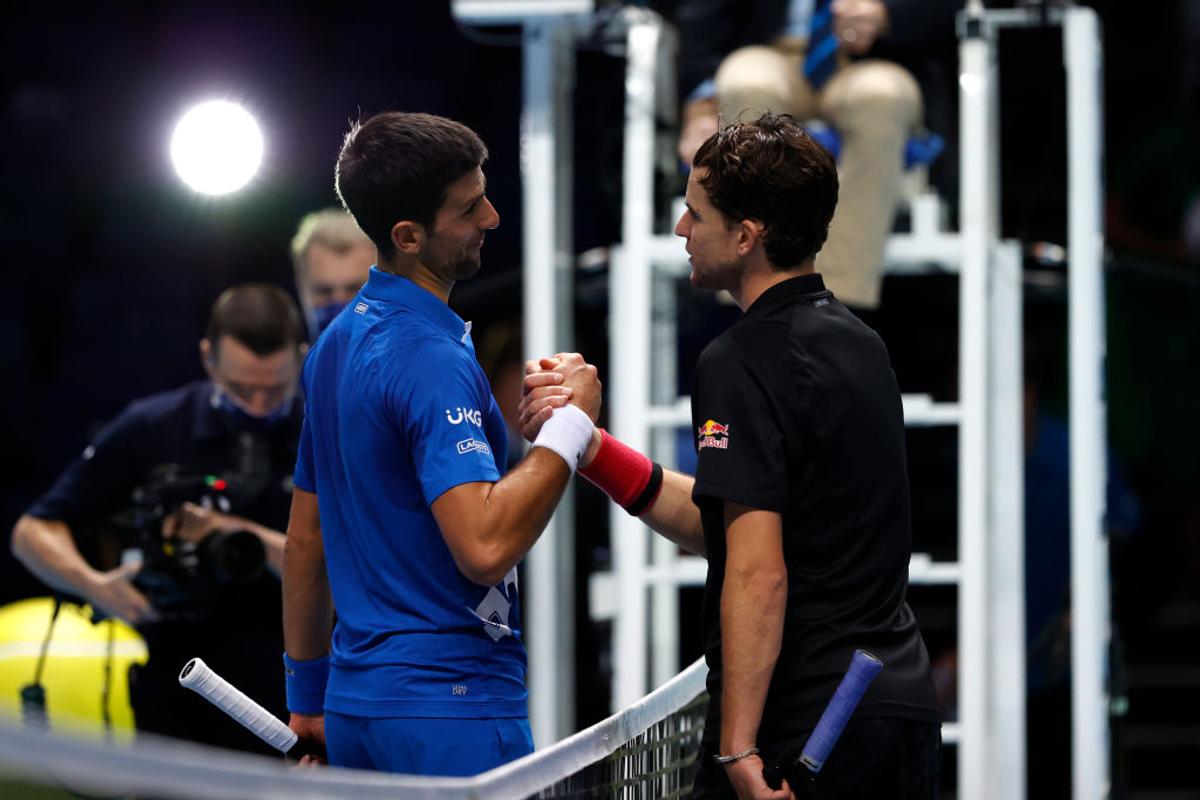 FOTO Thiem - Djokovic 21.11.2020