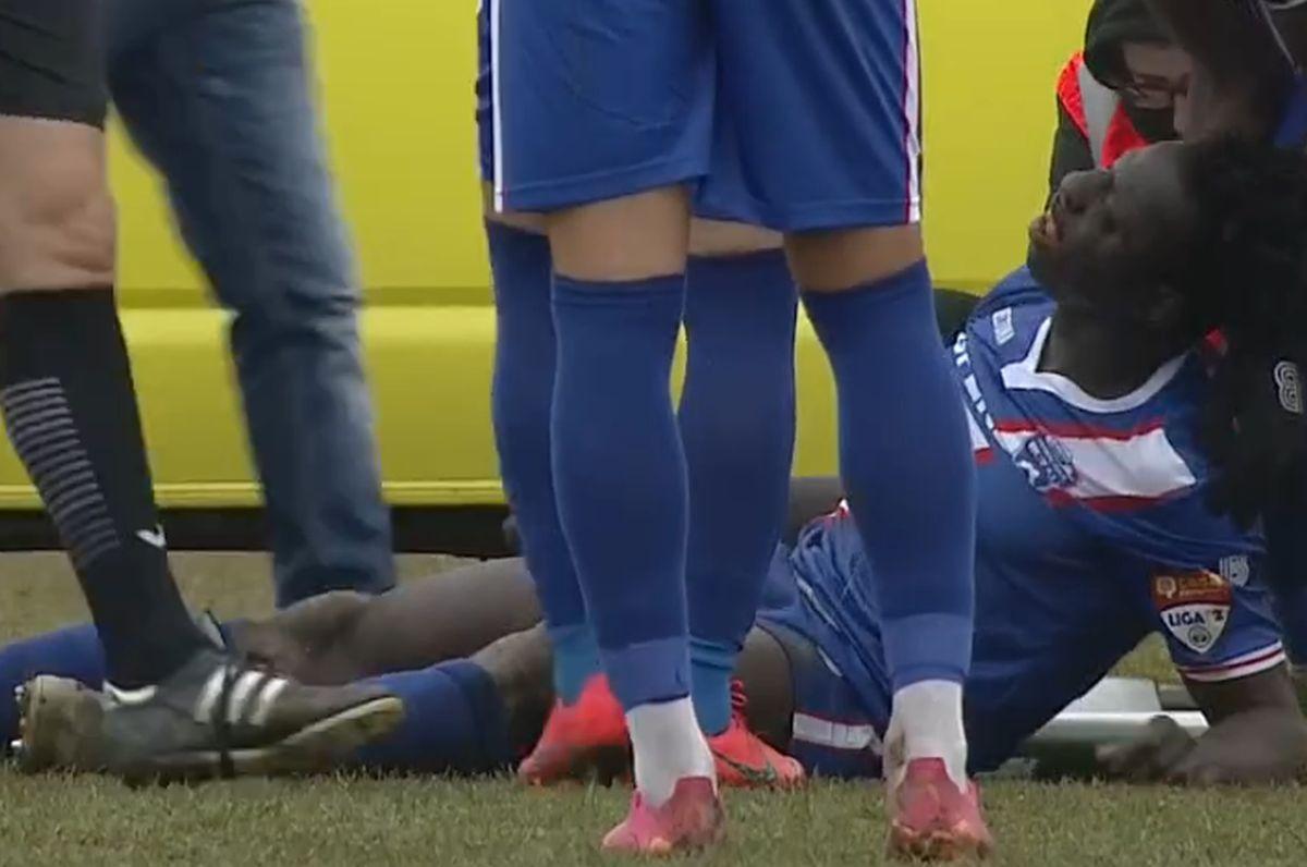 Modibo Keita accidentare CSC Șelimbăr - FC Buzău