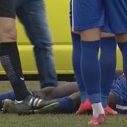 Accidentarea lui Modibo Keita în CSC Șelimbăr - FC Buzău // foto: captură DigiSport