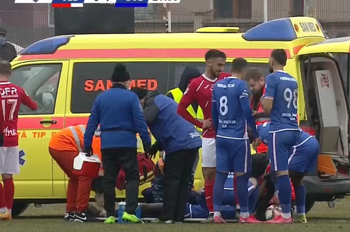 Modibo Keita accidentare CSC Șelimbăr - FC Buzău