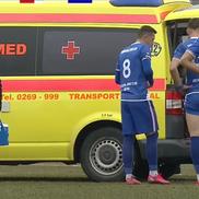 Accidentarea lui Modibo Keita în CSC Șelimbăr - FC Buzău // foto: captură DigiSport