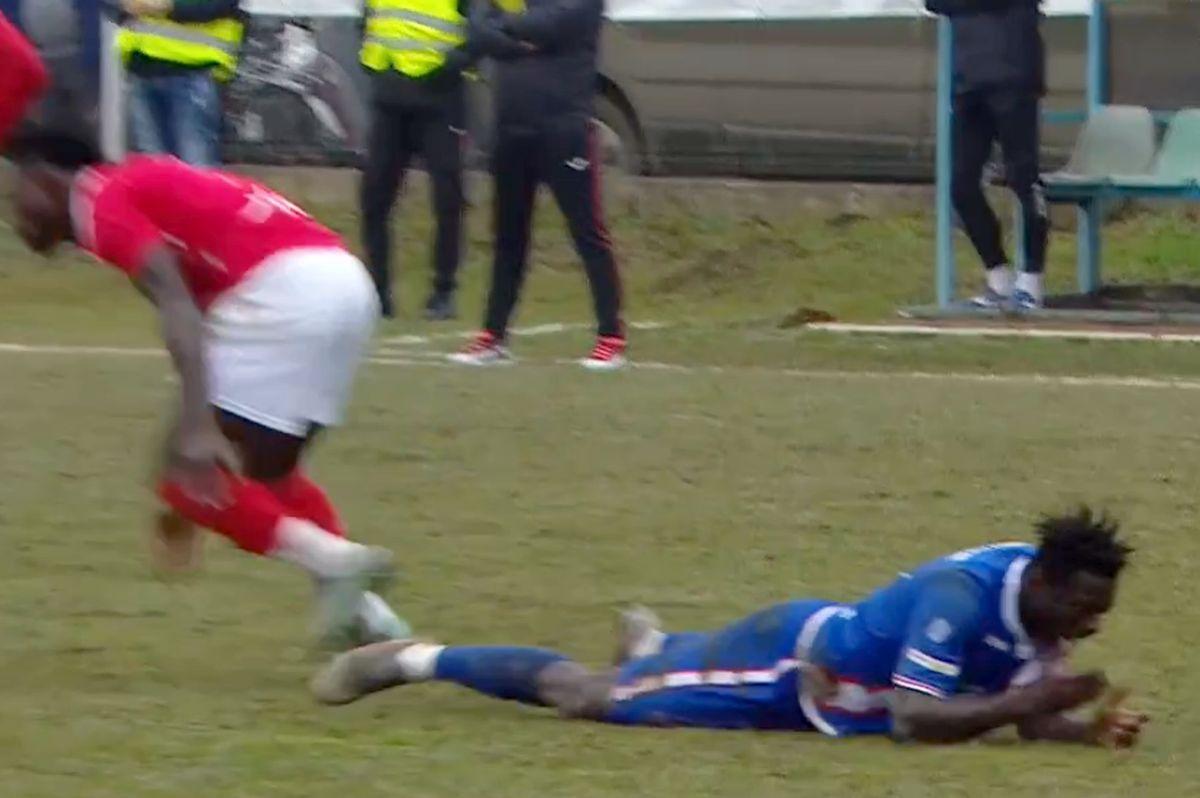 Modibo Keita accidentare CSC Șelimbăr - FC Buzău
