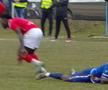 Accidentarea lui Modibo Keita în CSC Șelimbăr - FC Buzău // foto: captură DigiSport