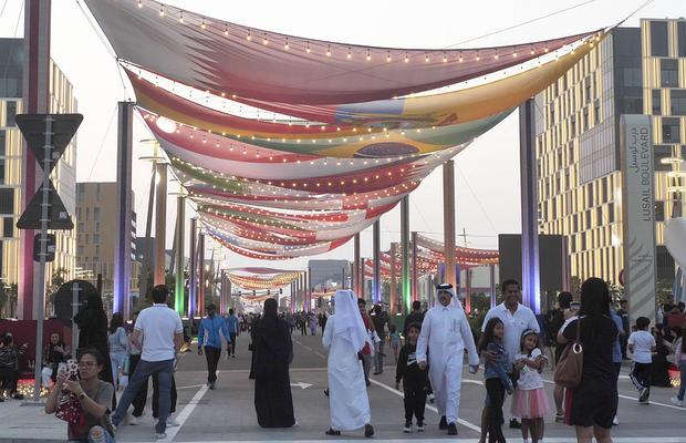 Reporterii GSP, la pas pe Lusail Bulevard, un veritabil „Times Square Manhattan” în mijlocul lumii arabe