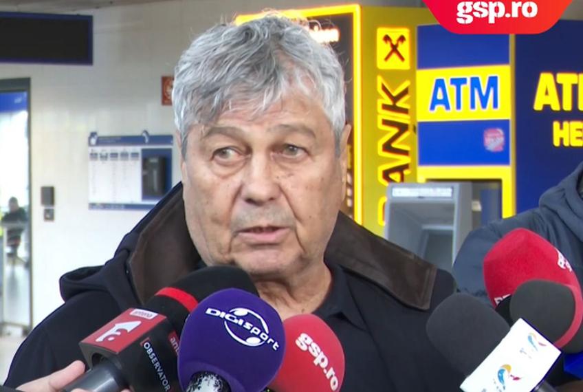 Mircea Lucescu, la aeroport