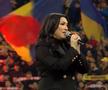 Andra a cântat imnul înainte de România - Elveția / FOTO: Captură @Antena 1