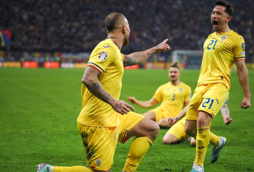 Denis Alibec (32 de ani) a deschis scorul în minutul 50 al meciului România - Elveția, ultima din grupa I preliminară pentru Euro 2024.
