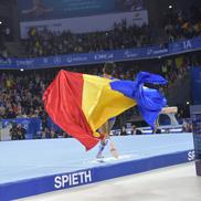 Marian Drăgulescu a câștigat două medlii la CE 2017 de la Cluj-Napoca, un aur și argint la sol, respectiv sărituri FOTO Raed Krishan